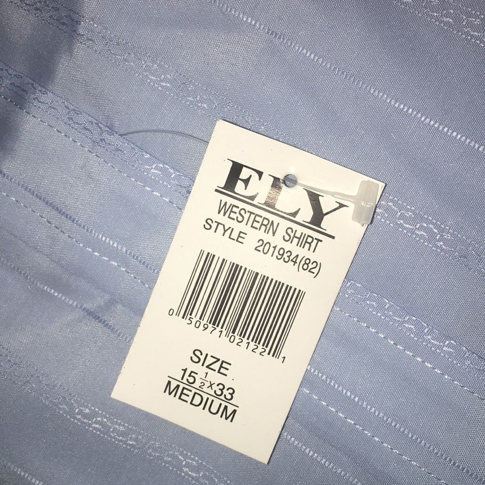 Ely Cattleman Light Blue Western Snap-Front Shirt - Picture 4 of 7